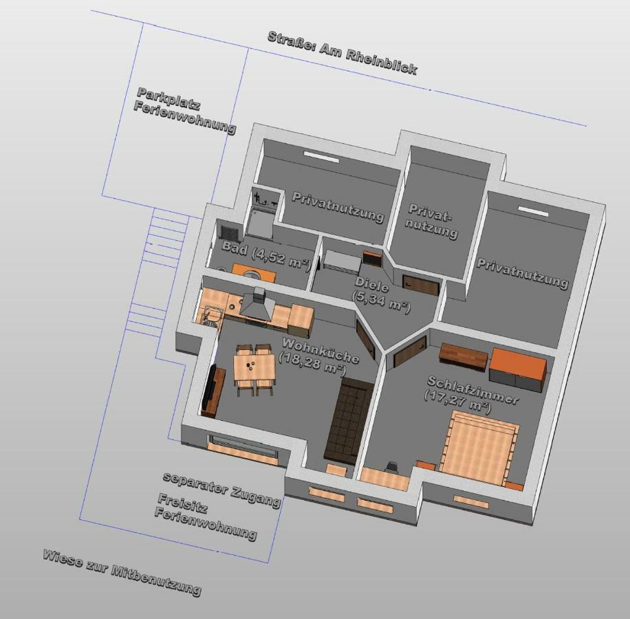 Ferienwohnung 554 - Urbar, vis-á-vis der Loreley Urbar  Buitenkant foto